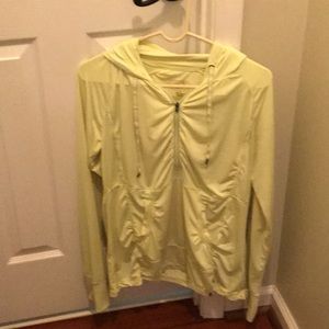 Tangerine yellow light Yoga jacket   3/4 zip-up